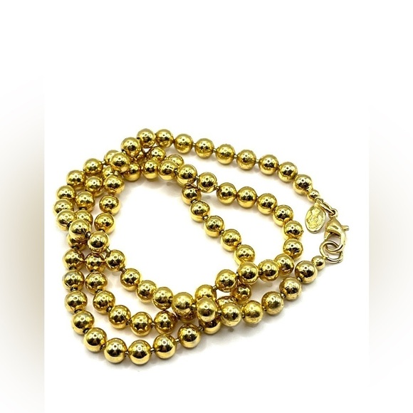 Women's PREMIER DESIGNS Gold Plated Bead Necklace 23” Gold Tone - Picture 8 of 9